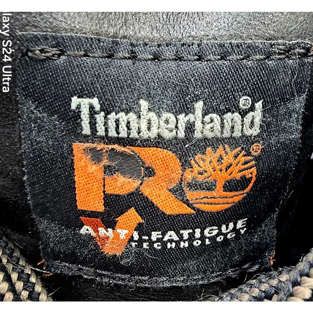 Timberland Pro Black Leather Work Boots Waterproof ASTM Insulated 200g Men's 8M